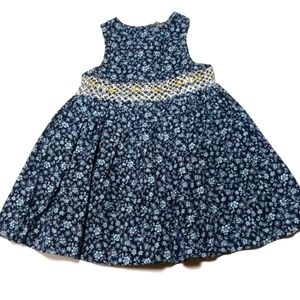 Copper Key Blue Floral Dress Sz 3T Girls Springs